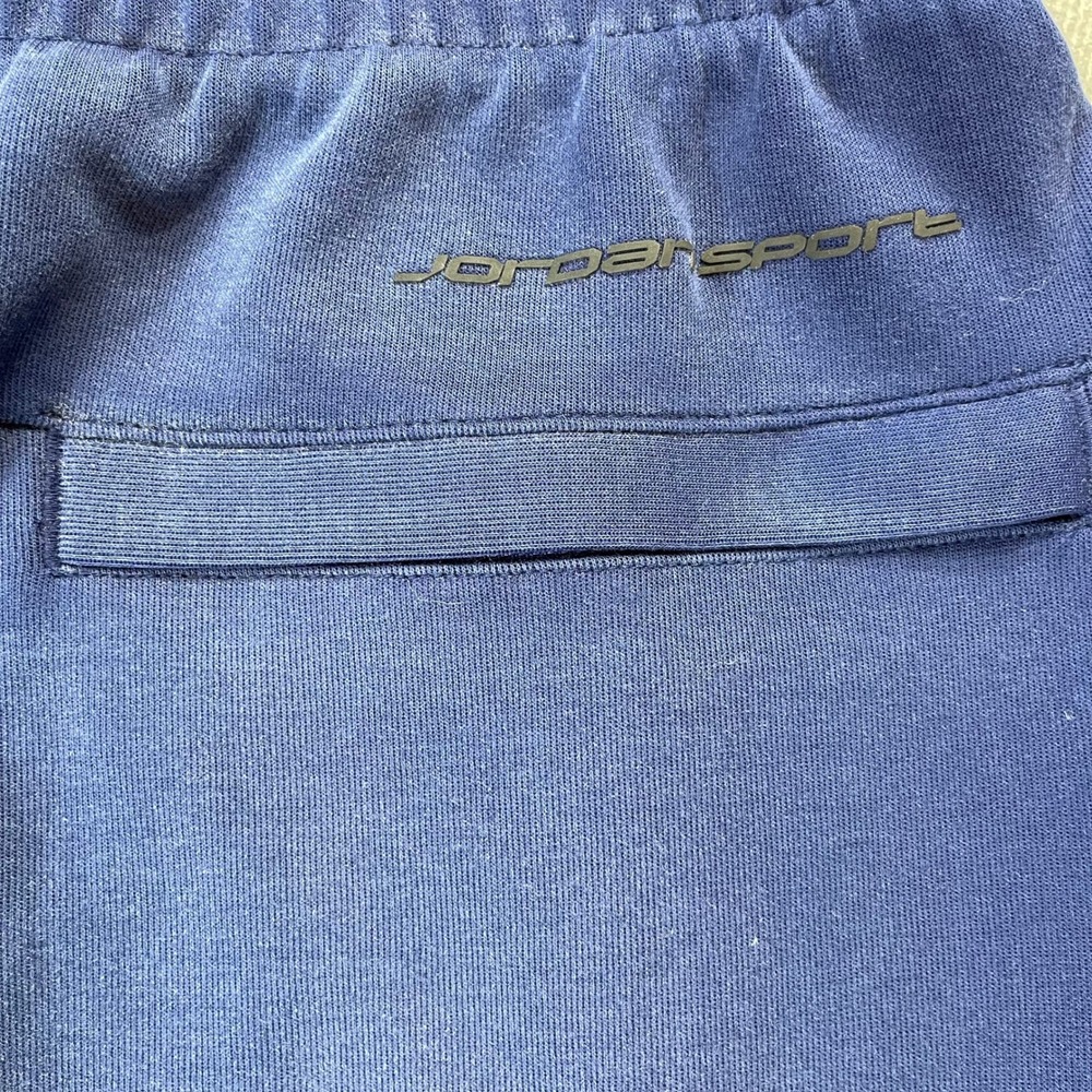 Jordan Sport Dri-FIT Mens Fleece Pants Navy Blue Wide Leg L-Tall HQ8692-492 NEW - Picture 8 of 10